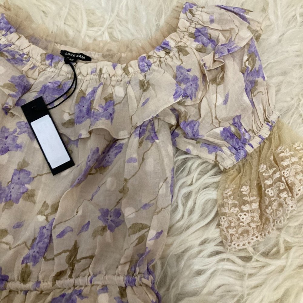 LOVE SAM Floral Print Off-The-Shoulder Blouse - Picture 5 of 8